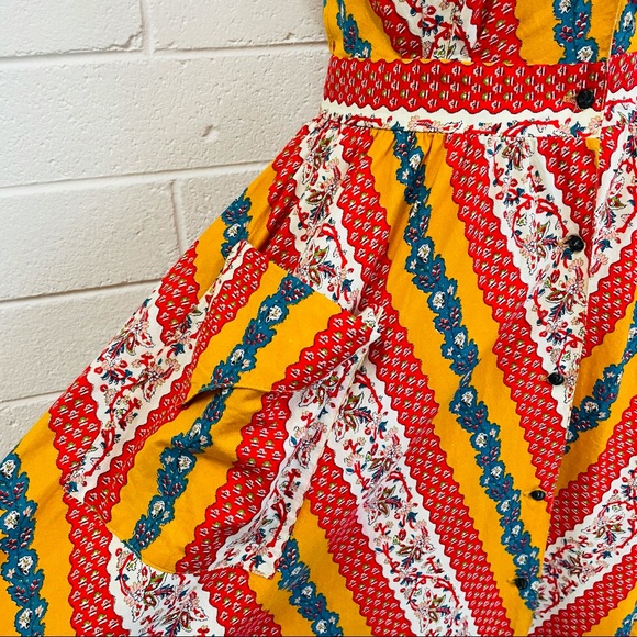 Mistral. Summer Style Fit and Flare Printed Dress. - Picture 4 of 11